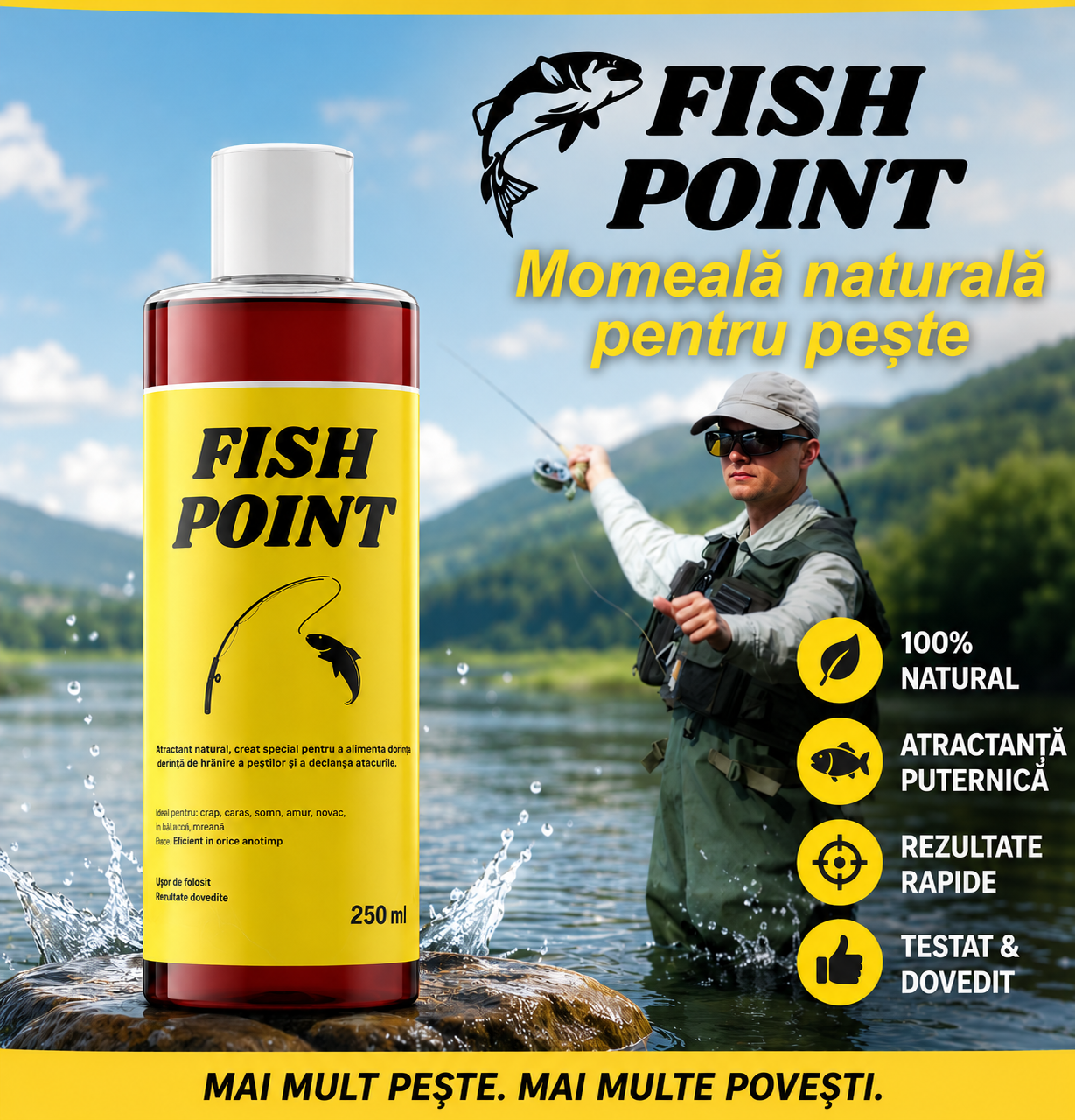 Momeală naturală pentru pește 250 ml